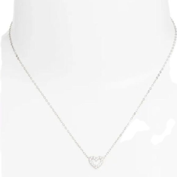 NEW Nadri Pave Heart Pendant Necklace - Picture 2 of 6